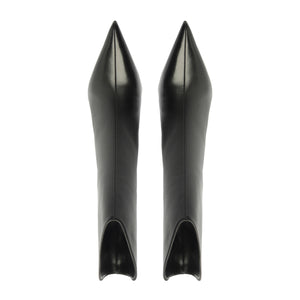 Maryann Curve Leather Bootie in Black
