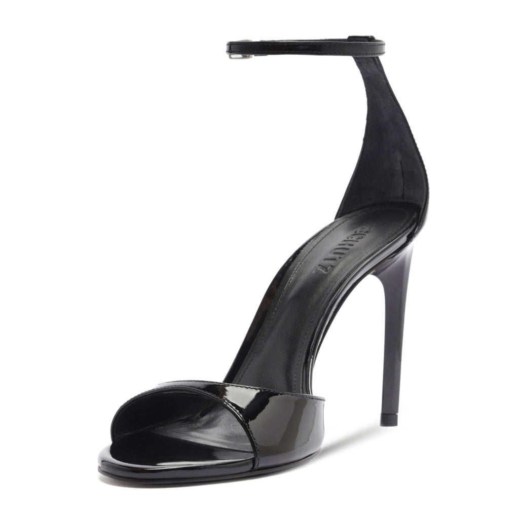 Scarlett Patent Leather Sandal in Black