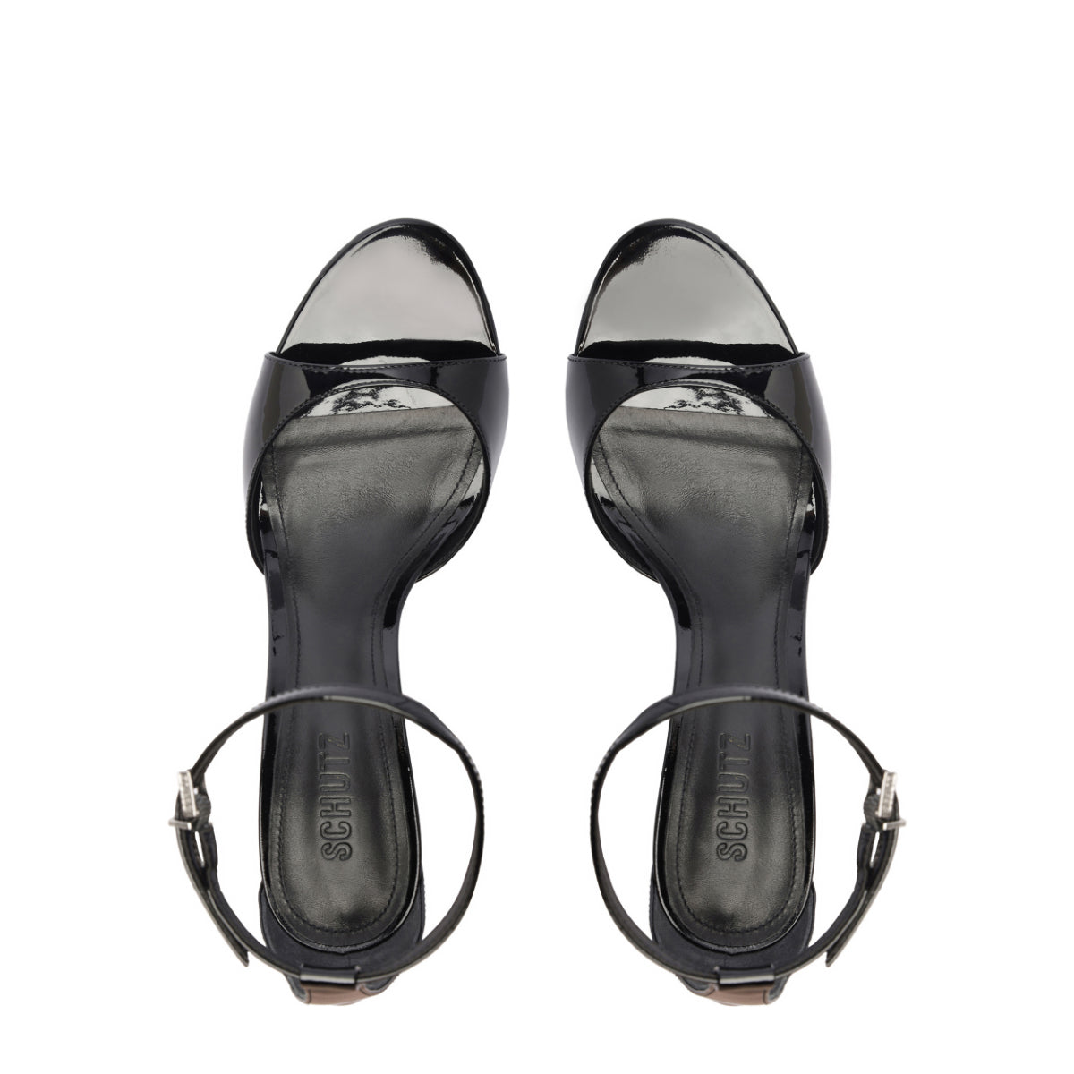 Scarlett Patent Leather Sandal in Black