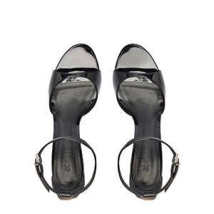 Scarlett Patent Leather Sandal in Black