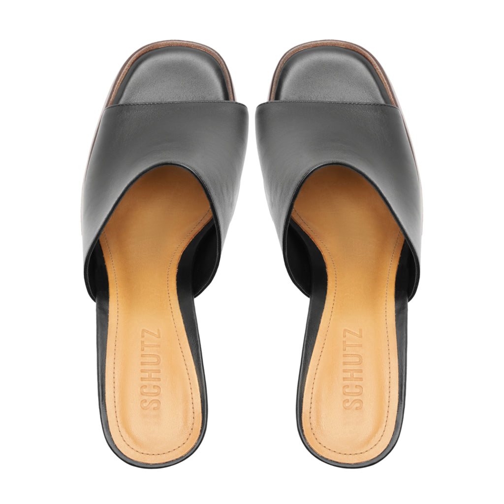 Rowan Leather Sandal in Black