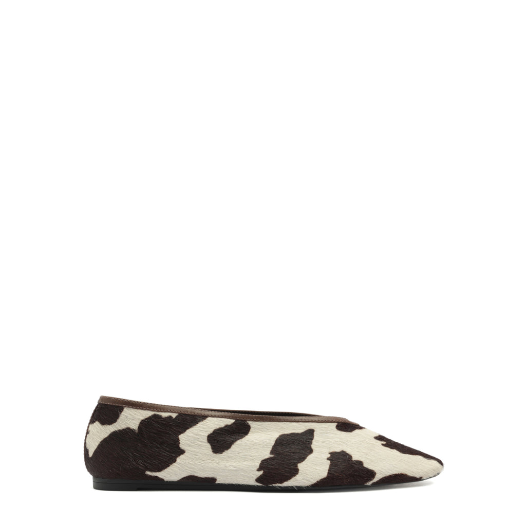 Courtney Hair Calf Flat in Multibrown/Seal Brown