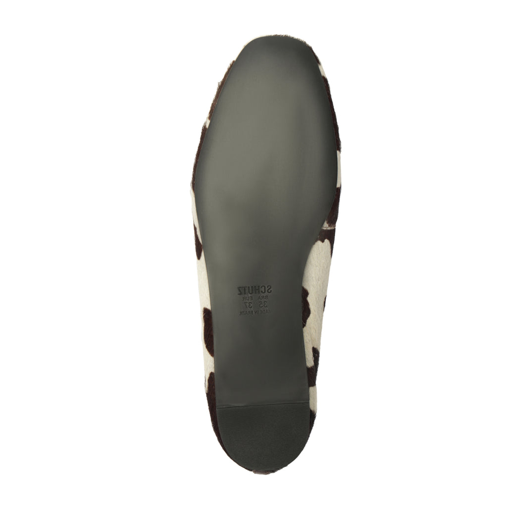 Courtney Hair Calf Flat in Multibrown/Seal Brown