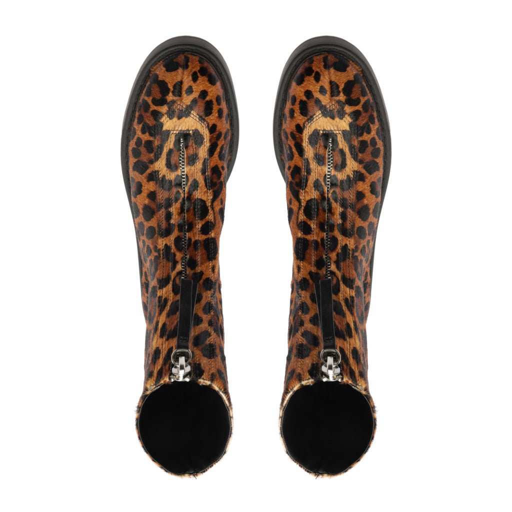 Farrah Hair Calf Bootie in Leopard
