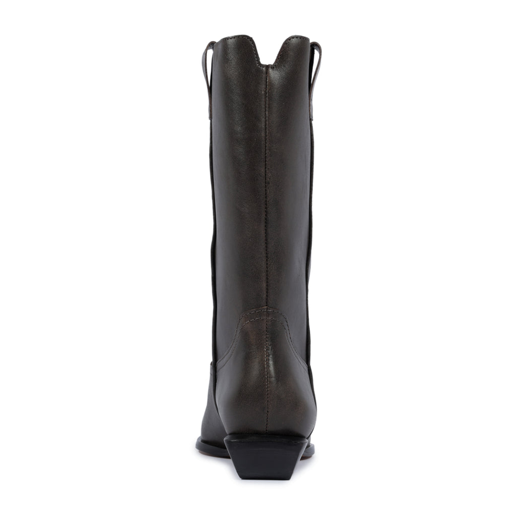 Ashley Leather Bootie in Root Brown
