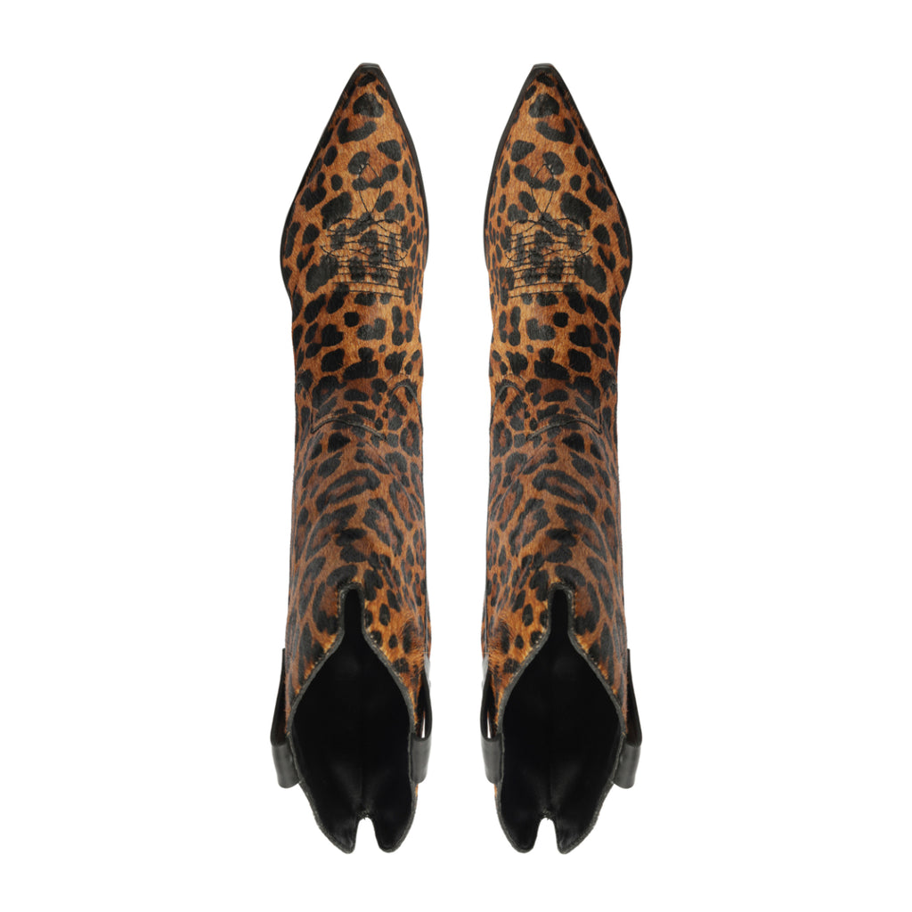 Ashley Hair Calf Bootie in Leopard