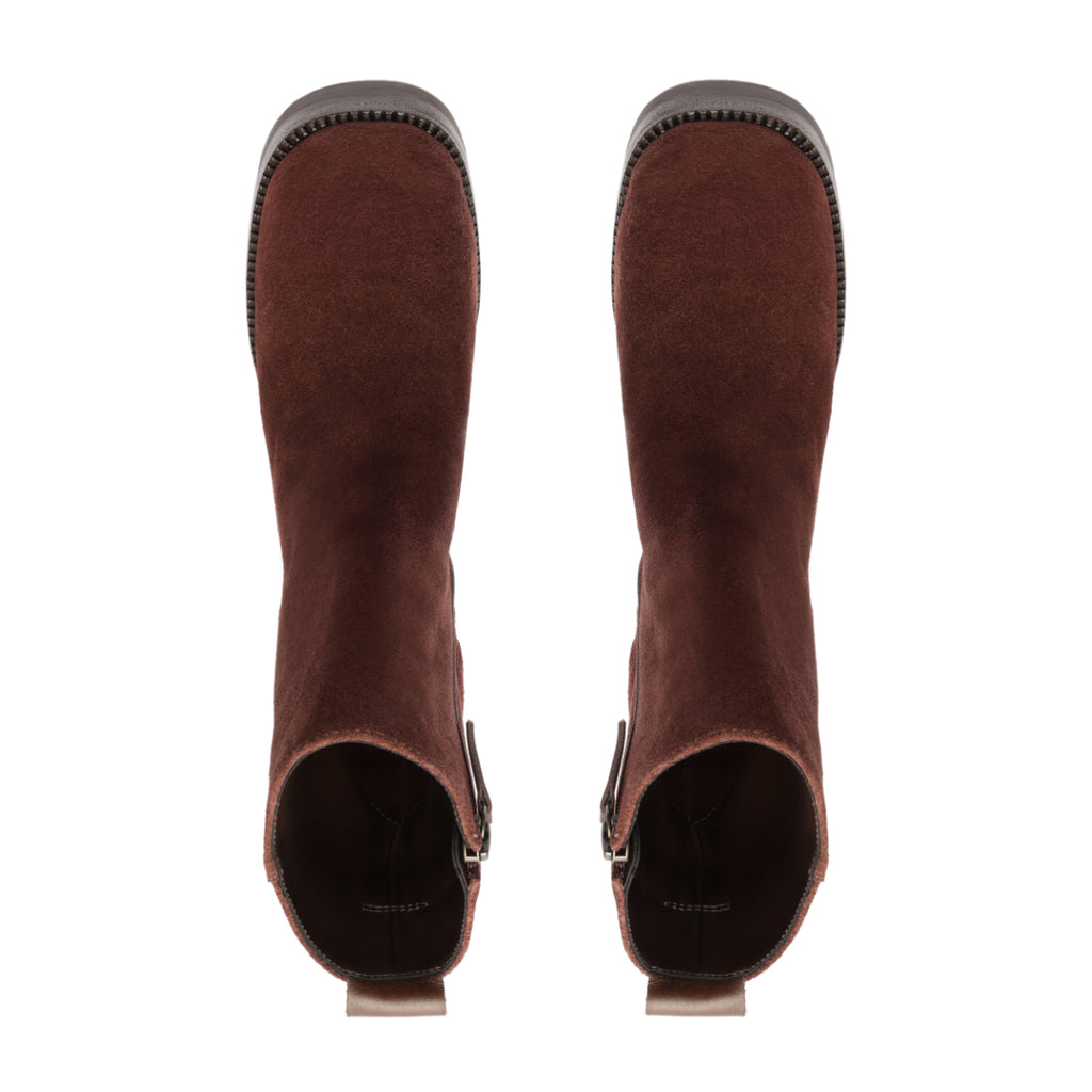 240 Suede Bootie in Root Brown