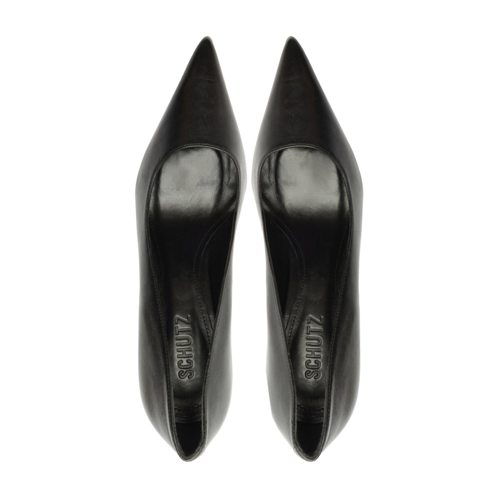 Eleanor Leather Pump in Black