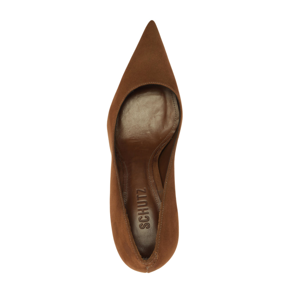 Eleanor Suede Pump in Pecan Brown