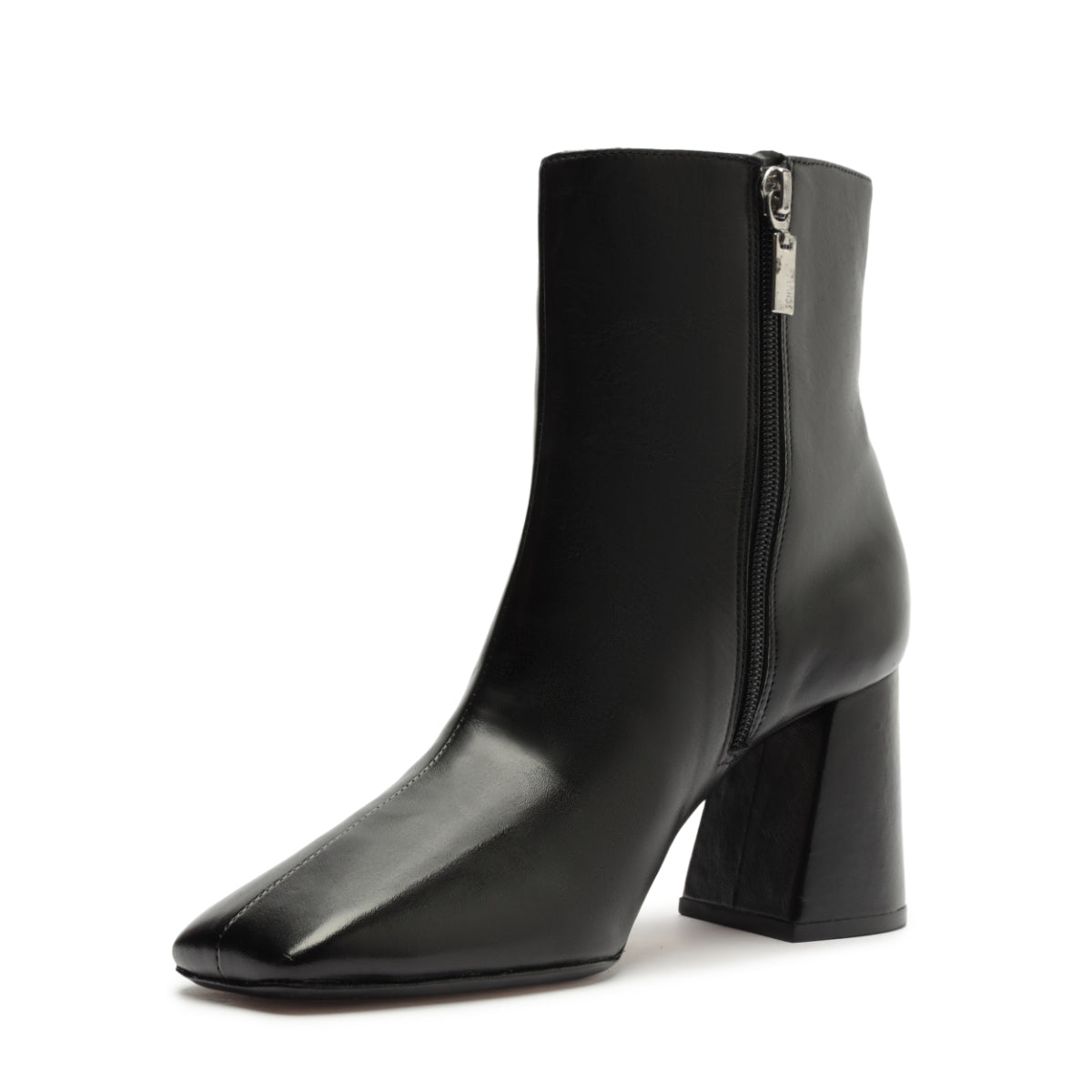 Leia Leather Bootie in Black