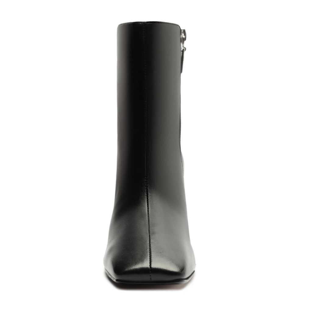 Leia Leather Bootie in Black