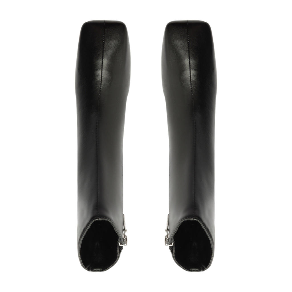 Leia Leather Bootie in Black