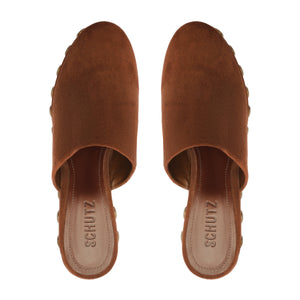 Sierra Studs Suede Pump in Root Brown