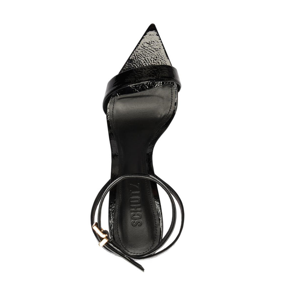 Elisha Patent Leather Sandal in Black