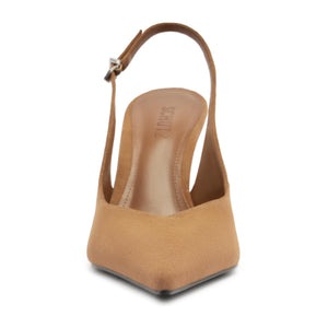 Siena Buckle Suede Pump in Wood