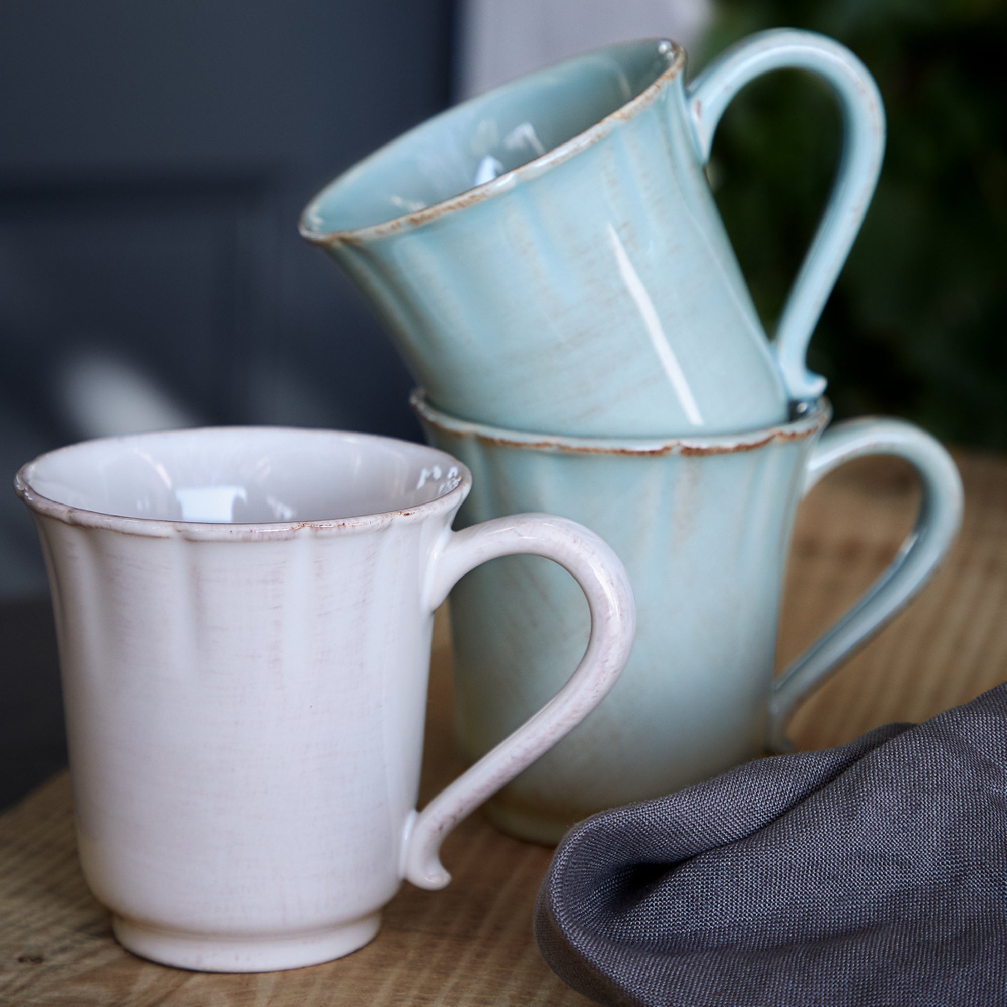 Alentejo Collection Mugs in Turquoise, Set of 6