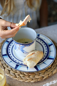 Grande Mugs in Blue Crab, Set of 4