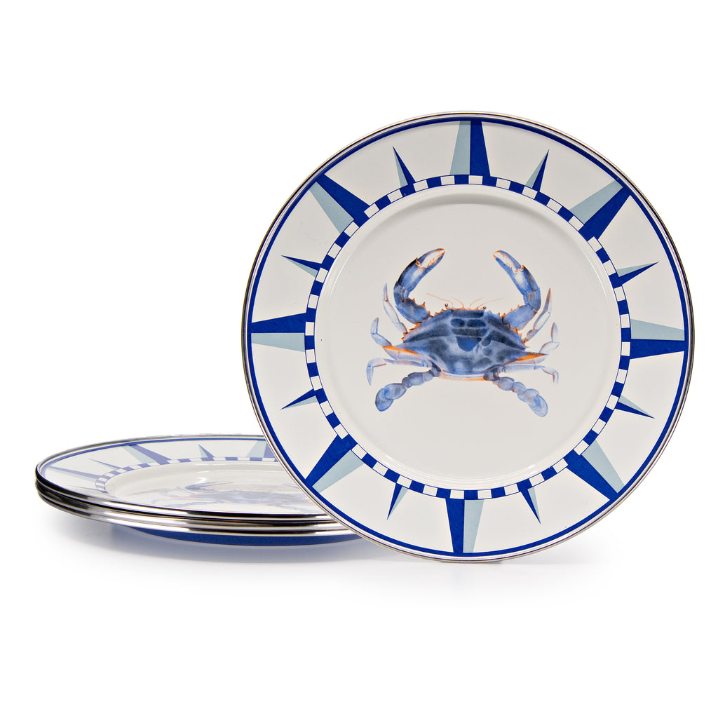 Dinner Plates in Blue Crab, Set of 4