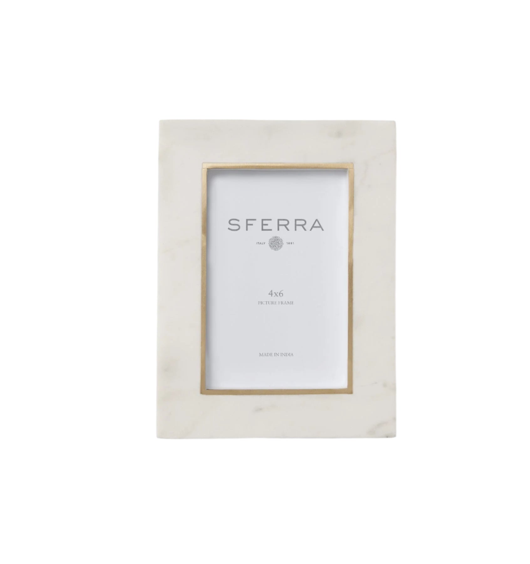 Pietra Frame in White & Gold