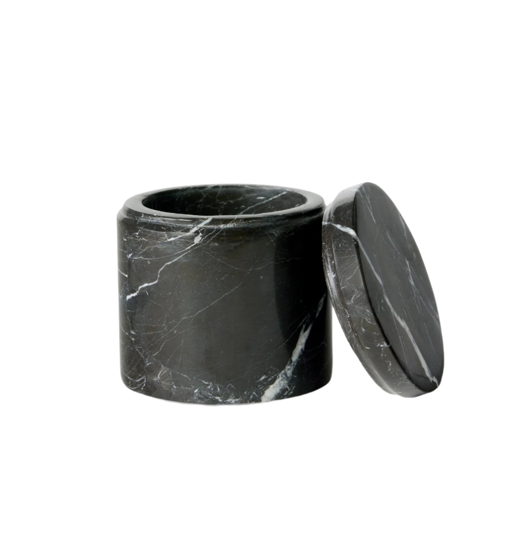 Marquina Storage Jar in Black