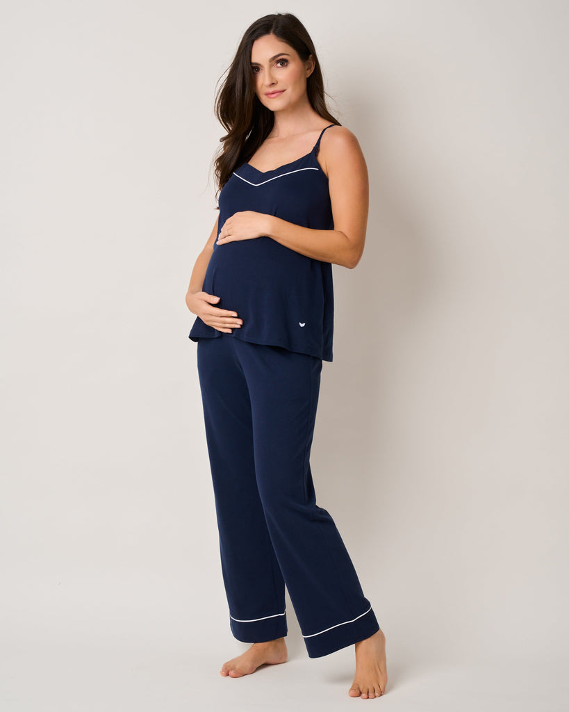 Women’s Pima Maternity Pants in Navy