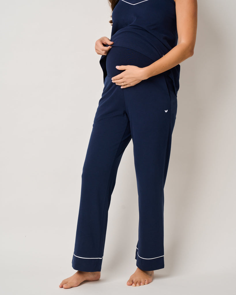 Women’s Pima Maternity Pants in Navy