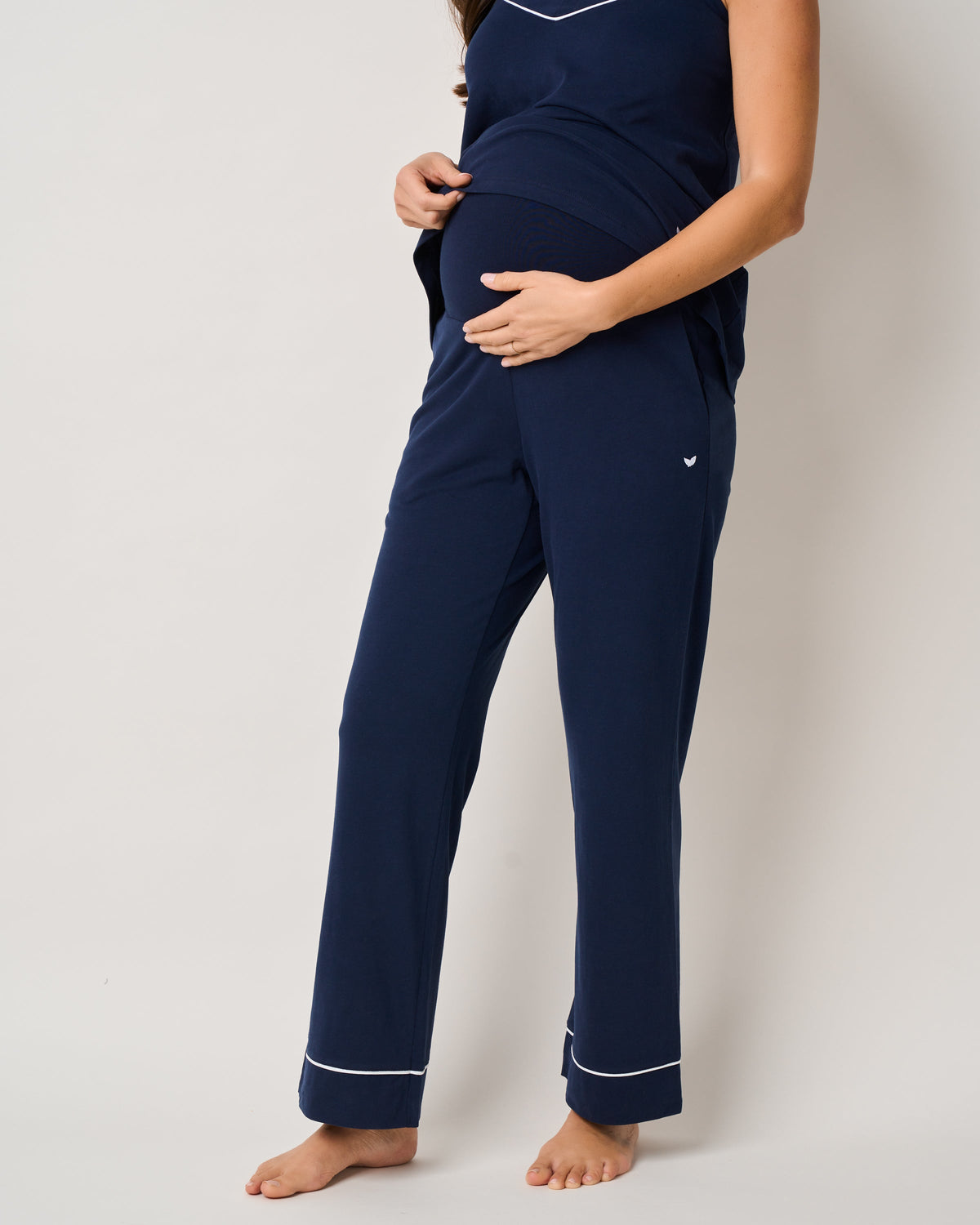 Women’s Pima Maternity Pants in Navy