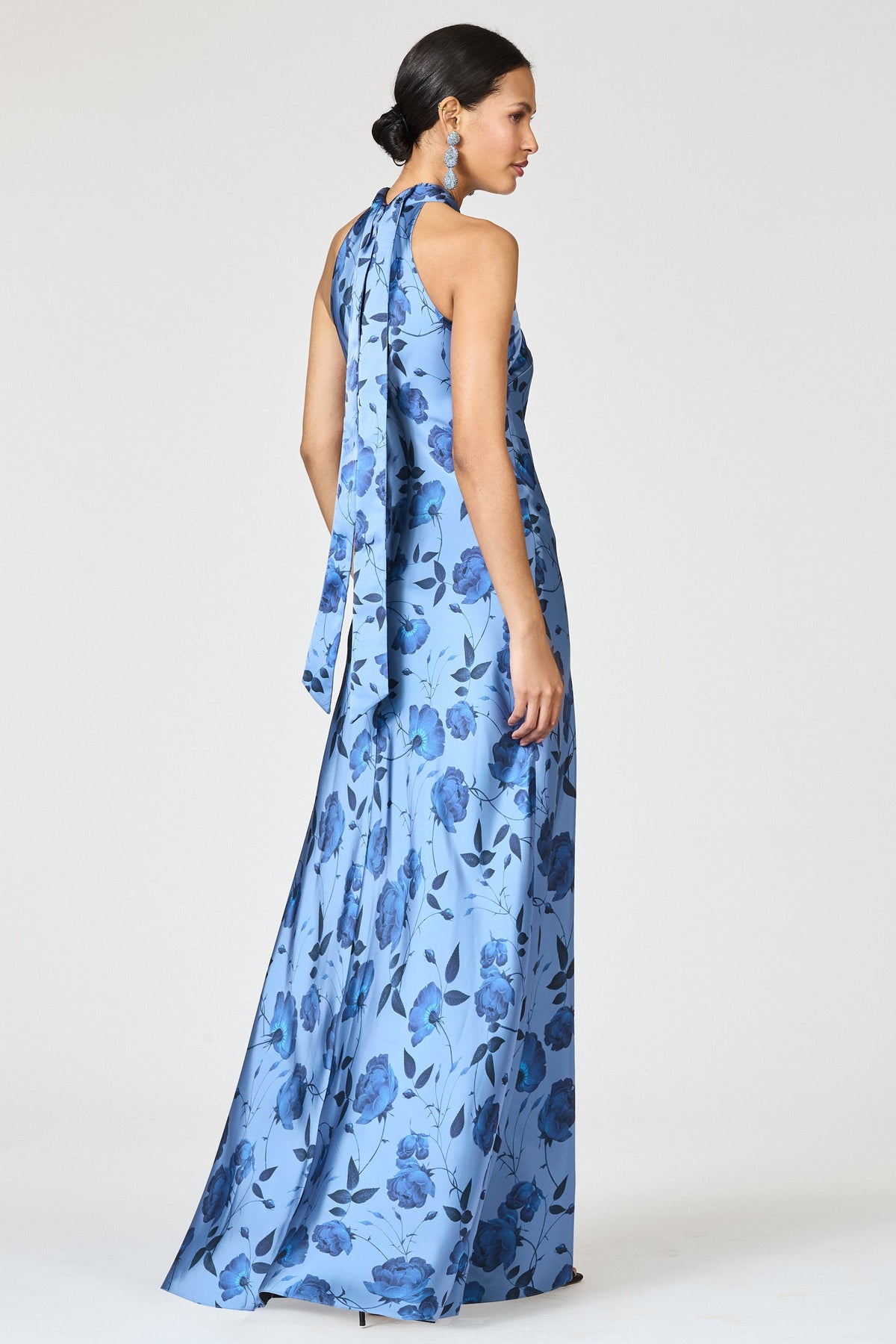 Laurant Gown in Wild Steel Roses