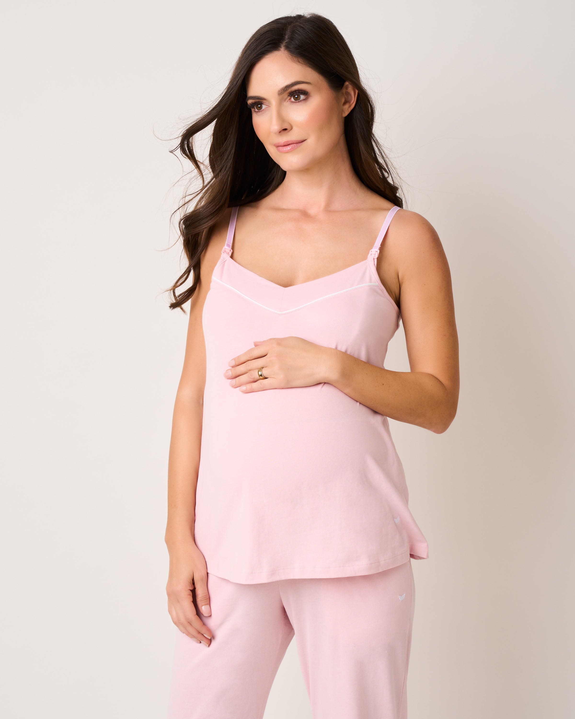 Women’s Pima Maternity Camisole in Pink