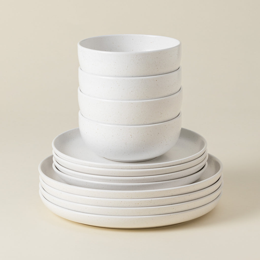 Pacifica Collection 12-pc Place Setting with Cereal Bowl in Salt