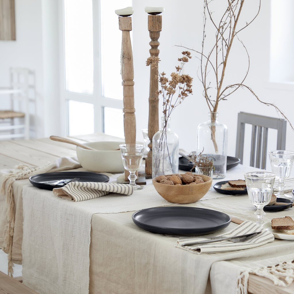 Pacifica Collection 12-pc Place Setting with Pasta Bowl in Seed Grey