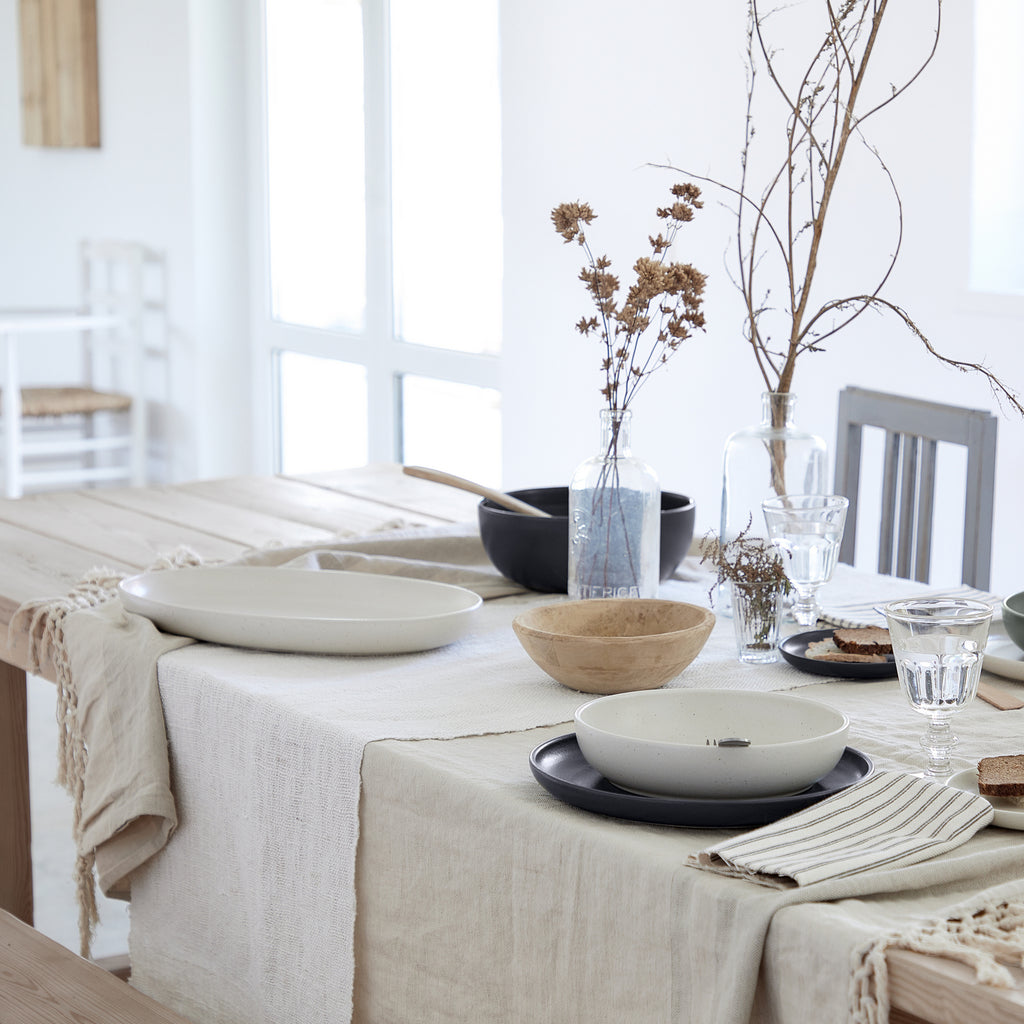 Pacifica Collection 12-pc Place Setting with Pasta Bowl in Vanilla