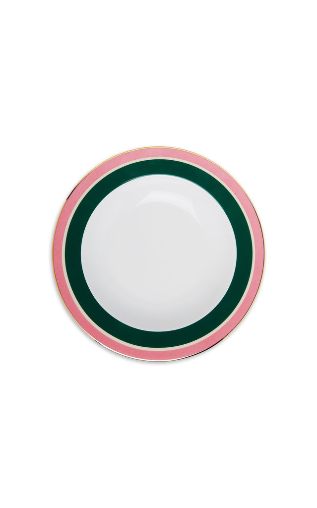 Soup Plates in Rainbow Verde Bosco Dark Green, Set of 2