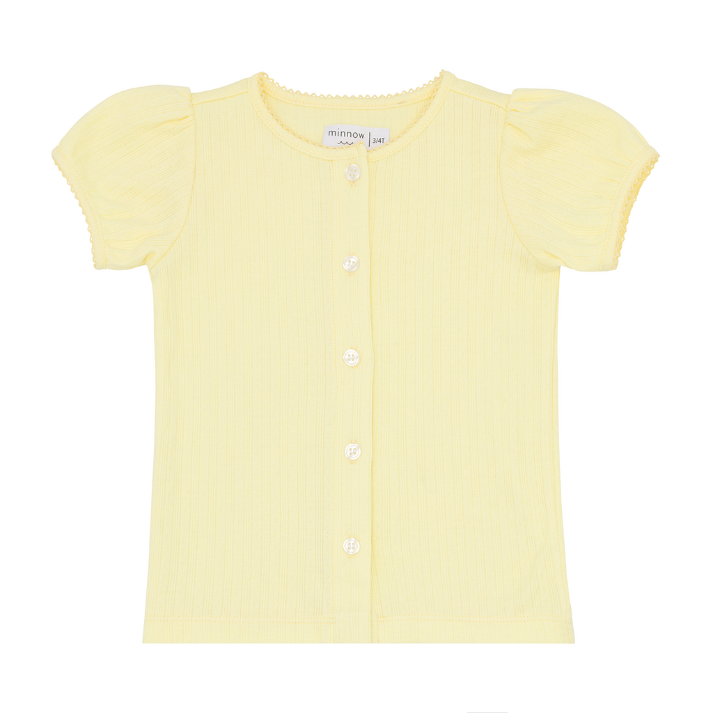 Girls Banana Puff Sleeve Shirt