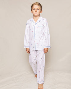 Kid’s Twill Pajama Set in Bateau