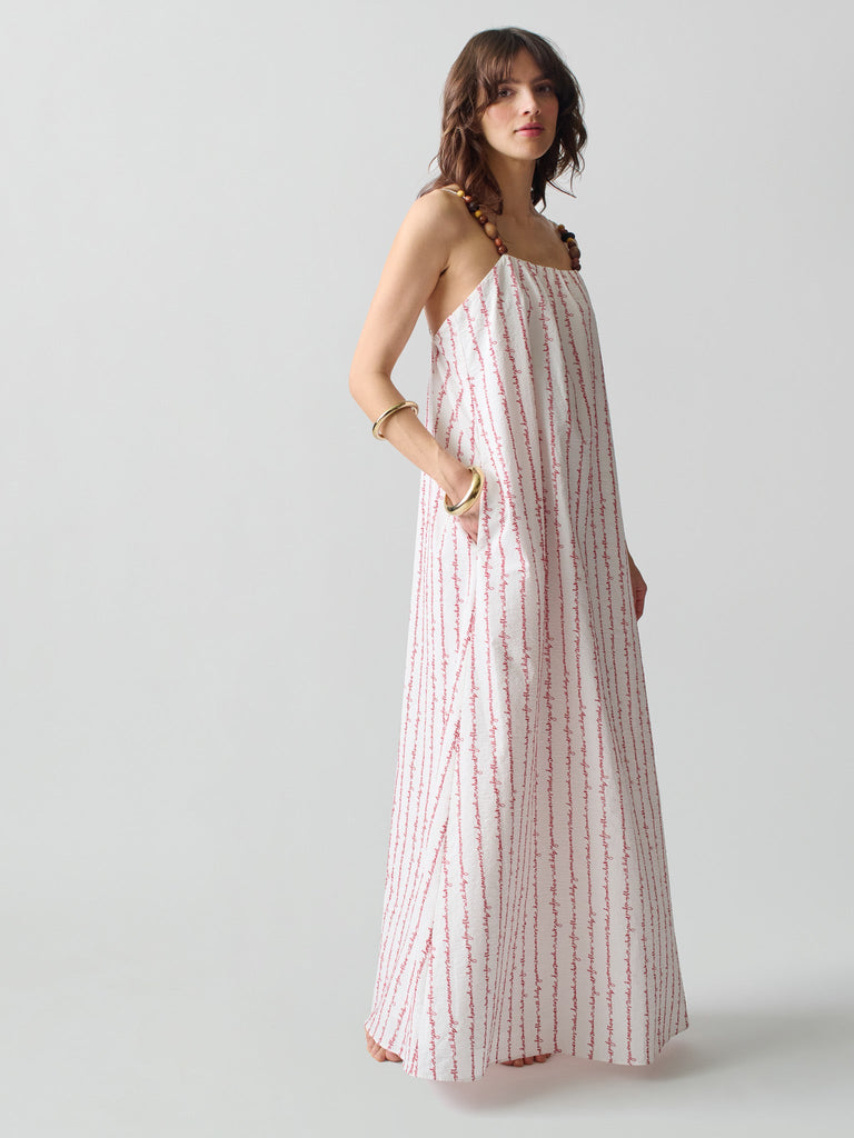 Grikos Stripe Dress RTW LINGUA FRANCA NYC White XS/SM