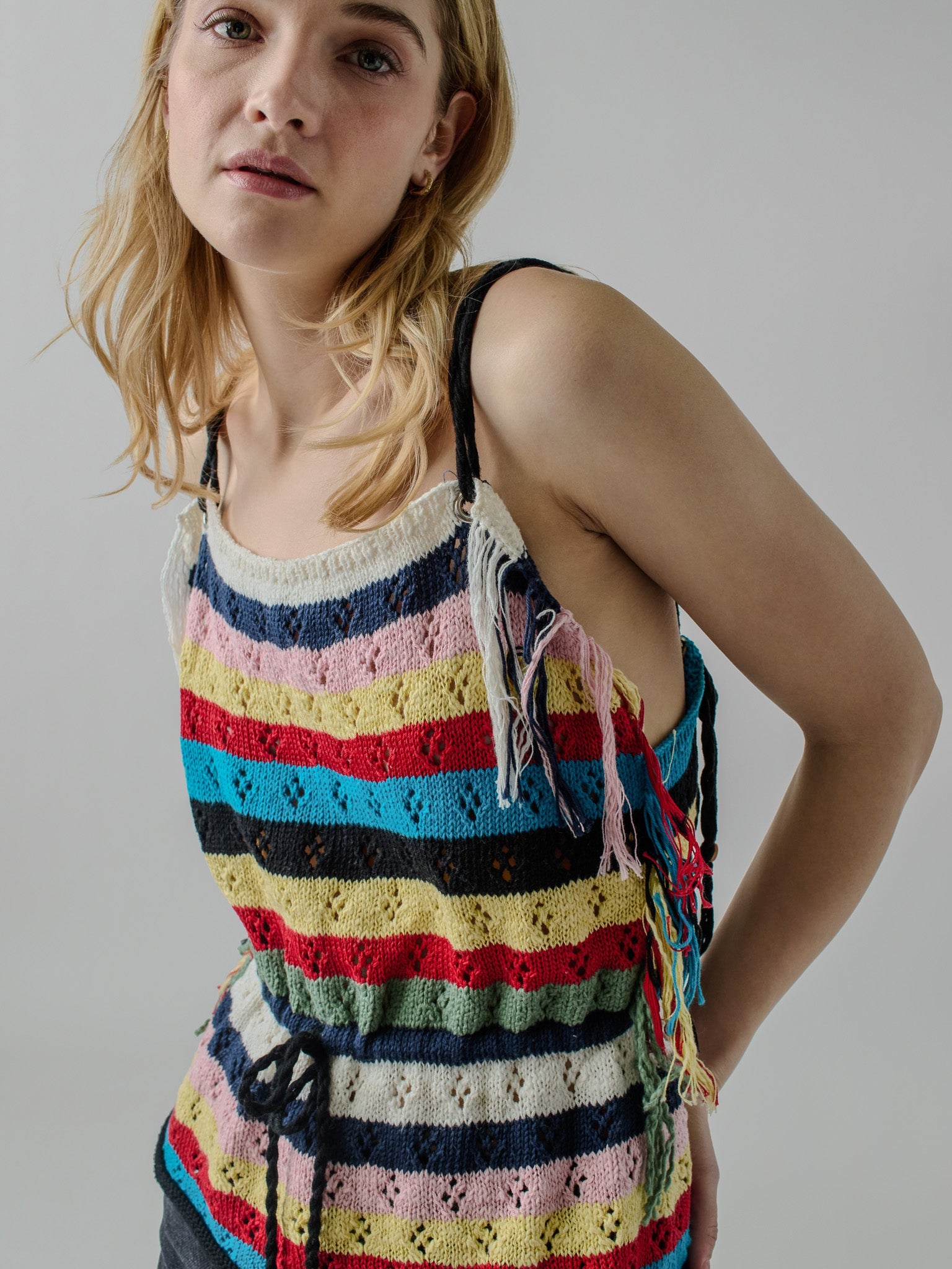 Marathi Tank RTW LINGUA FRANCA NYC Stripe Multi XS