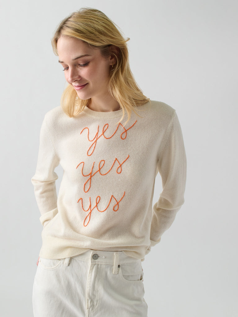 Yes Yes Yes Crewneck RTW LINGUA FRANCA NYC