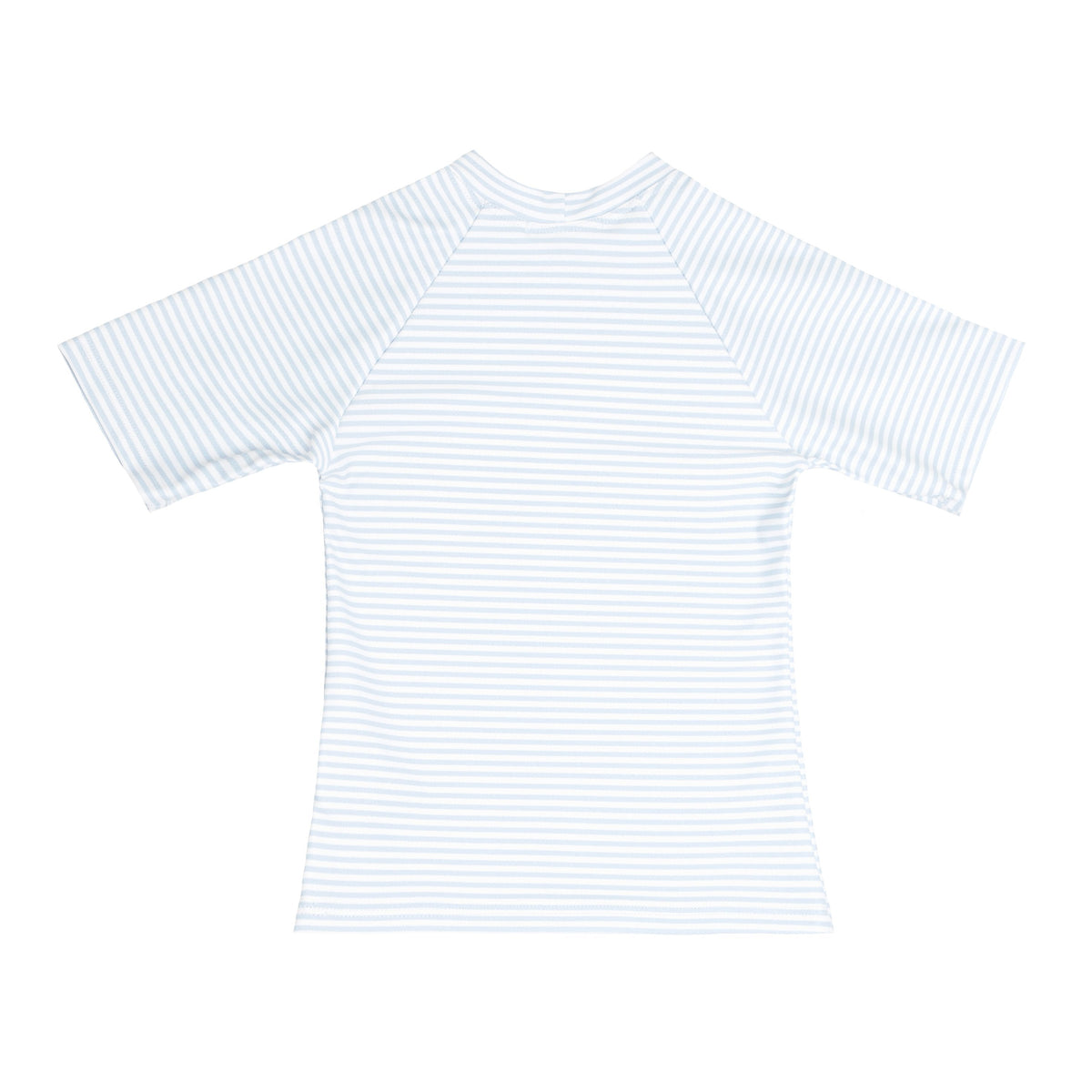 Unisex Short-Sleeve Rashguard in Powder Blue Stripe