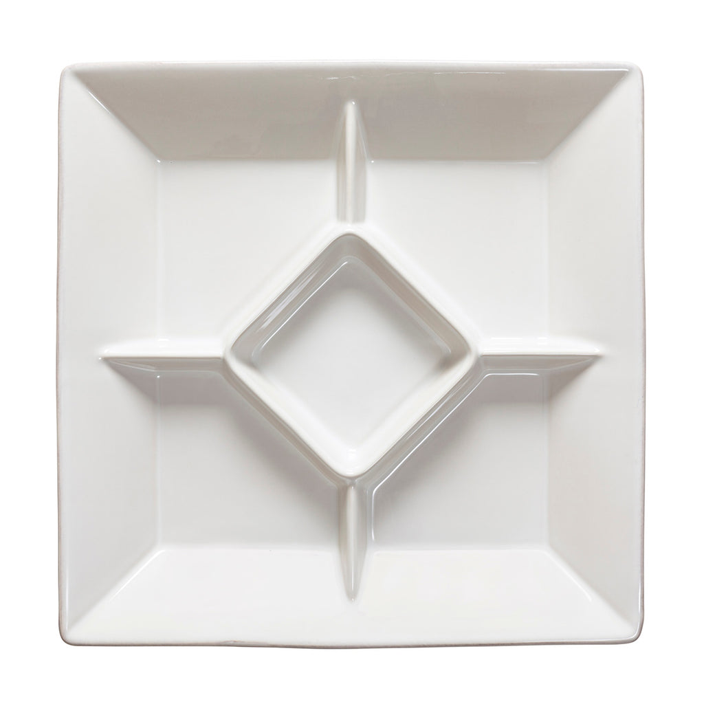 Costa Nova Cook & Host Collection Square Appetizer Tray 13" in White