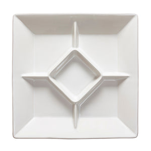 Costa Nova Cook & Host Collection Square Appetizer Tray 13" in White