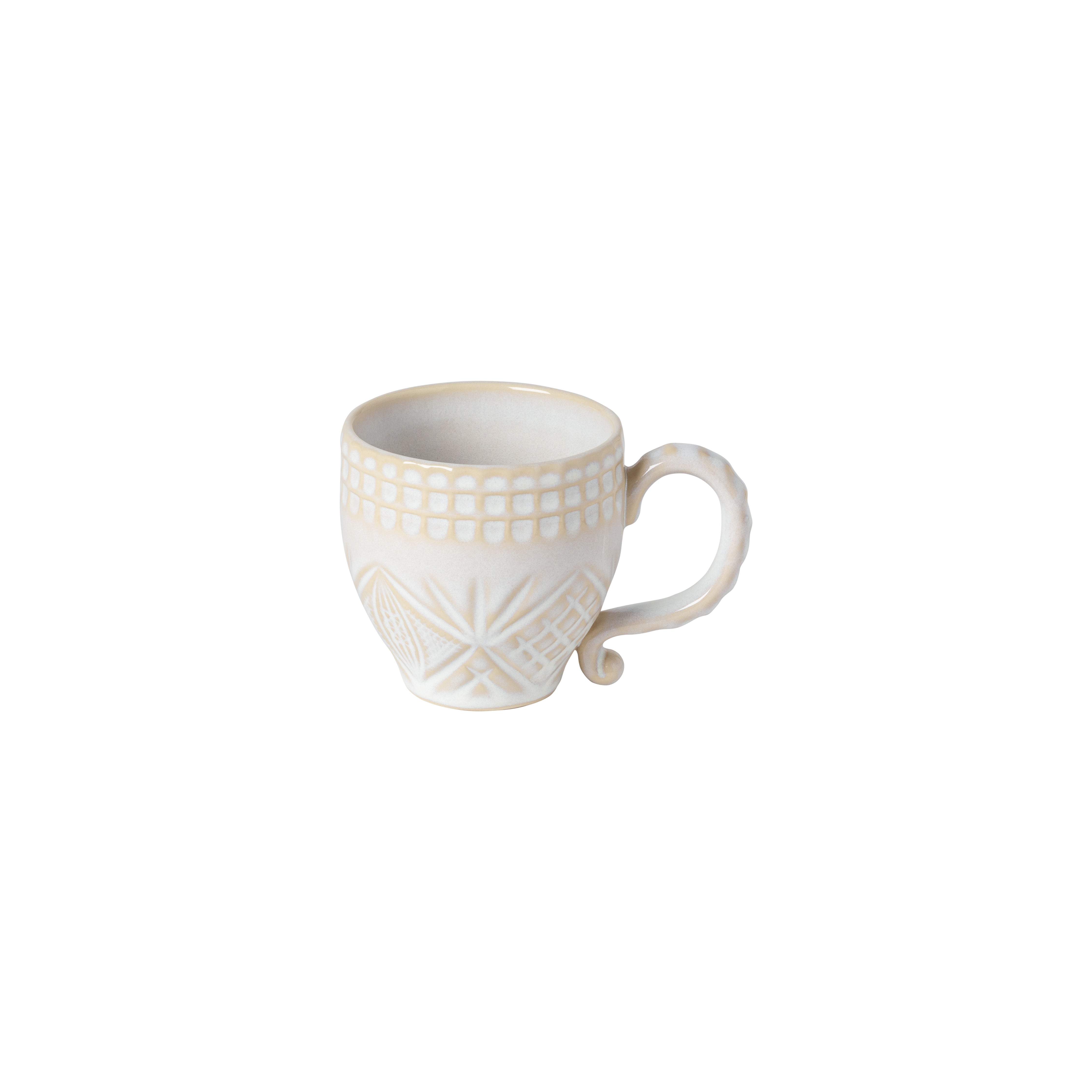 Cristal Collection Mugs in White, Set of 6