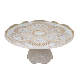 Costa Nova Cristal Collection Footed Plate 12" in Nacar