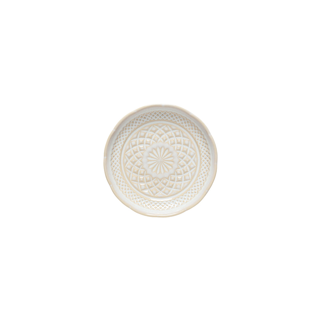 Cristal Collection appetizer Plates in White, Set of 6