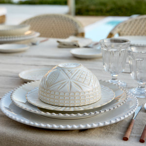 Cristal Collection Cereal Bowls in White, Set of 6