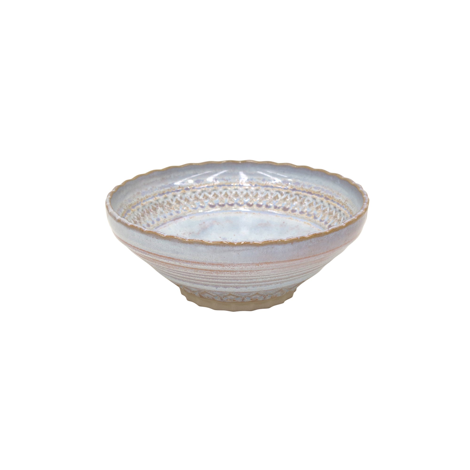 Costa Nova Cristal Collection Cereal Bowls 7" in Nacar, Set of 6
