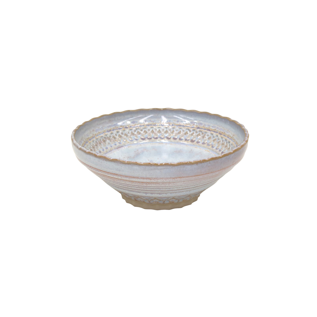 Costa Nova Cristal Collection Cereal Bowls 7" in Nacar, Set of 6