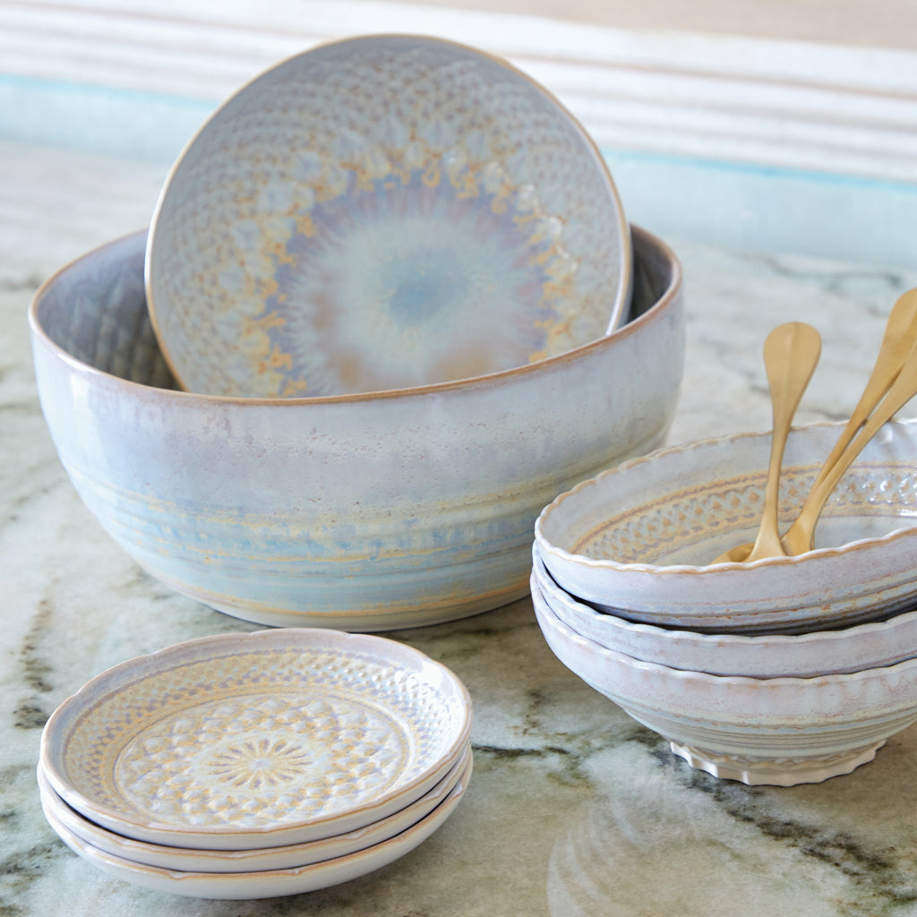 Costa Nova Cristal Collection Serving Bowl 11" in Nacar