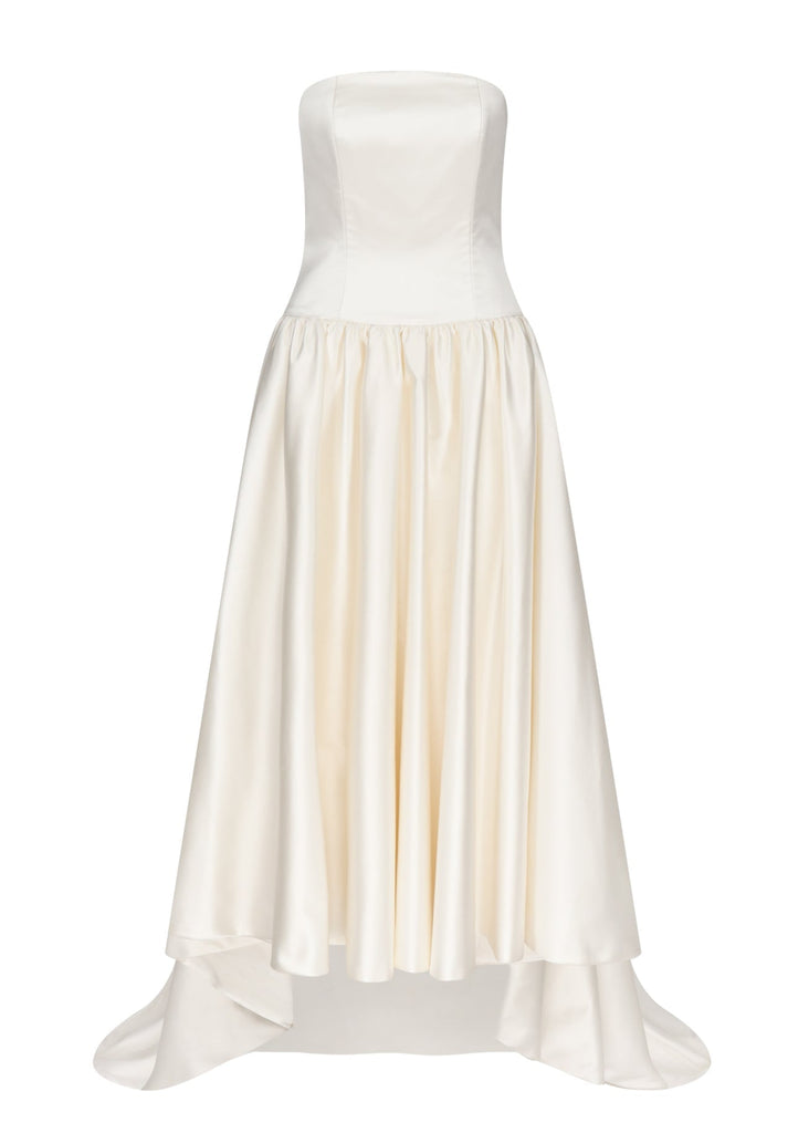 Duchesse Satin Drop Waist Gown | STYLE 093