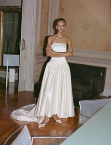 Duchesse Satin Drop Waist Gown | STYLE 093